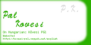 pal kovesi business card