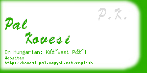 pal kovesi business card